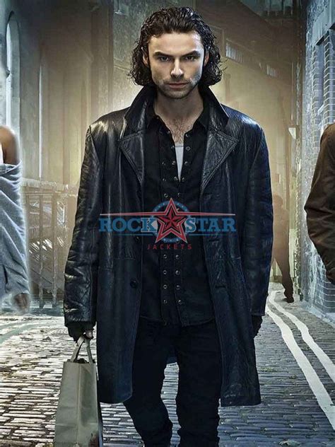 Being Human Aidan Turner Black Leather Coat- RockStar Jacket