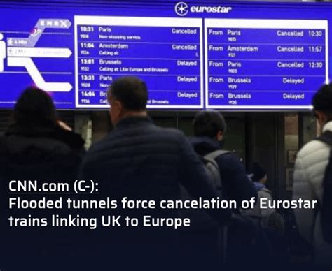 Eurostar Halts Services Due to Tunnel Flooding : r/newswall