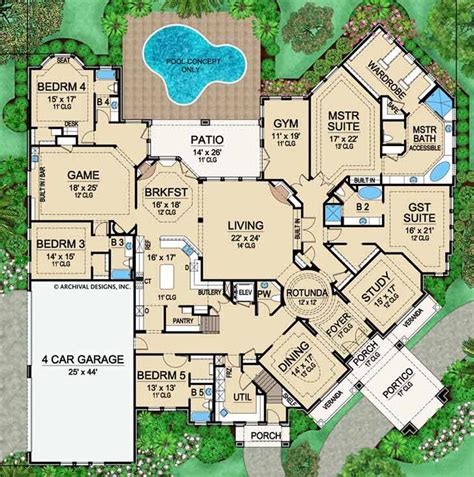 Mira Vista House Plan | Luxury ranch house plans, Ranch house plans ...