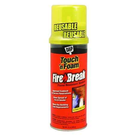 Dap Fire Barrier/Insulation Spray Foam Sealant Kit, Aerosol Can, Orange ...