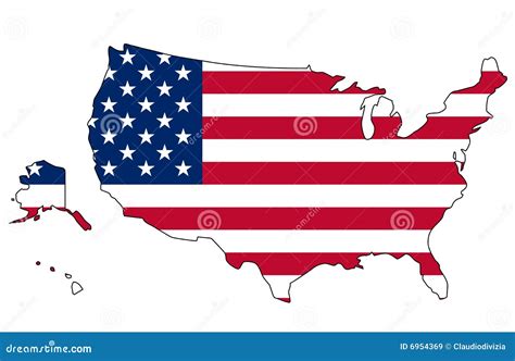 USA flag and map stock image. Image of american, plan - 6954369