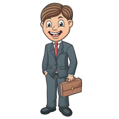 Businessman standing while carrying a briefcase, Clip art Character ...