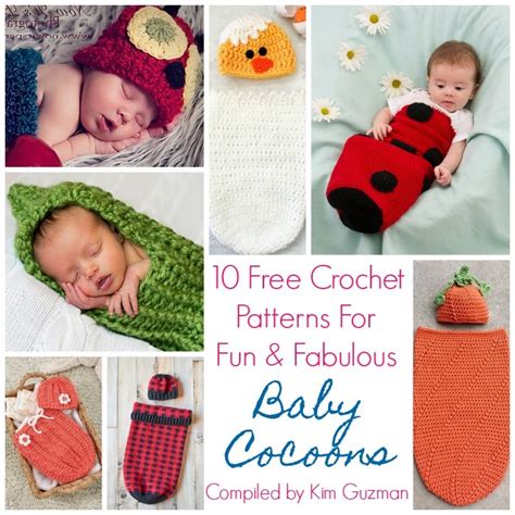 Roundup: 10 Free Crochet Patterns for Baby Cocoons Swaddle Sacks ...