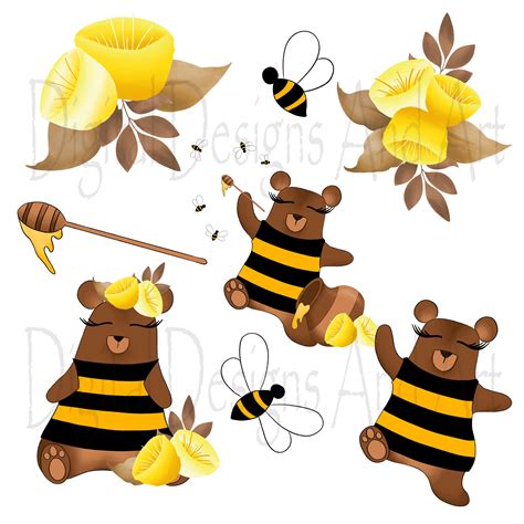 Bee a bear clipart