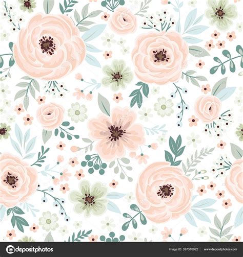 Cute Floral Print Wallpaper