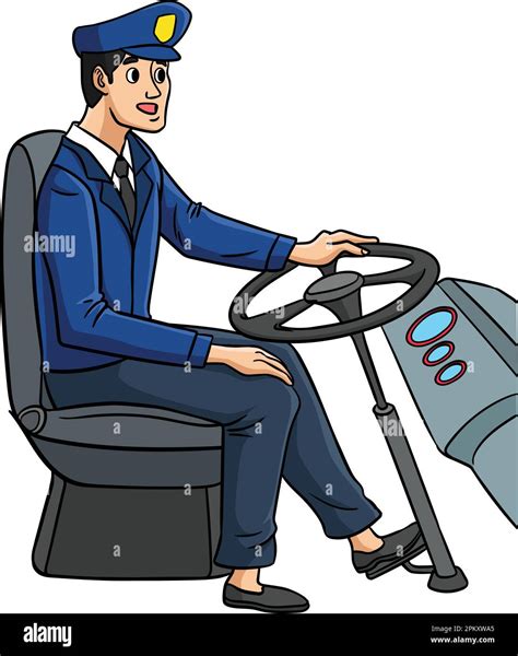 Bus Driver Cartoon Colored Clipart Illustration Stock Vector Image & Art - Alamy