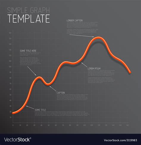 Infographic line graph template Royalty Free Vector Image