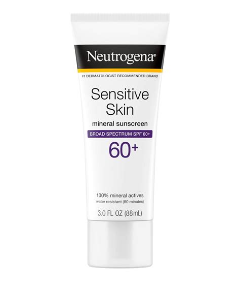 Sensitive Skin Sunscreen Lotion Oxybenzone Free Broad Spectrum SPF 60 ...