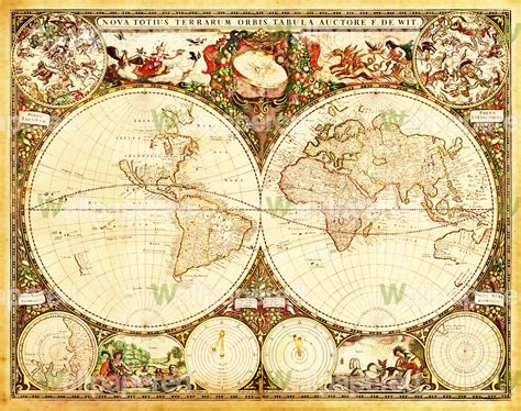 Antique World Map Wallpaper - WallpaperSafari