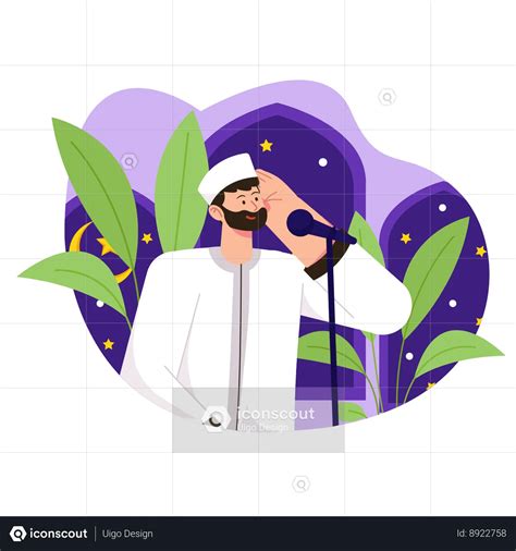 Man Calling The Azan Animated Illustration download in JSON, LOTTIE or ...