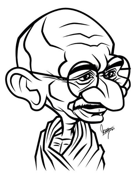 Top 182+ How to draw mahatma gandhi cartoon - Tariquerahman.net