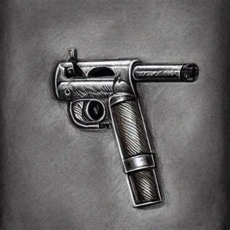 a steampunk gun concept art, realistic pencil drawing | Stable ...