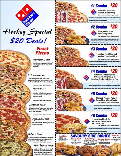 Domino's Pizza Near Me Printable Menu