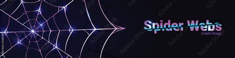 elegant purple spider web background banner with glitter light Stock ...