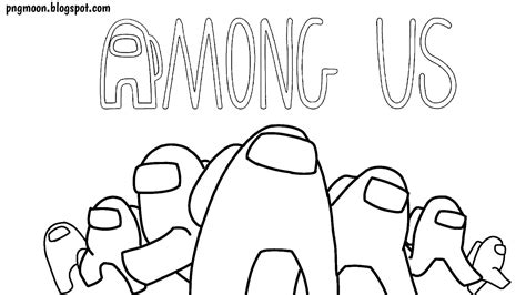 Among us coloring pages - pngmoon - Pngmoon- PNG images, Coloring Pages