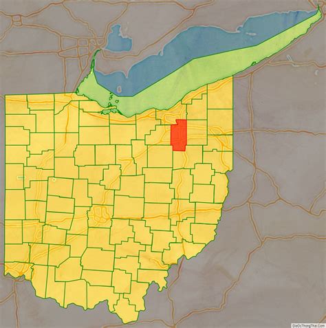 Map of Summit County, Ohio - Thong Thai Real