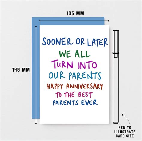 Funny Anniversary Card for Parents Anniversary Card Mum and - Etsy