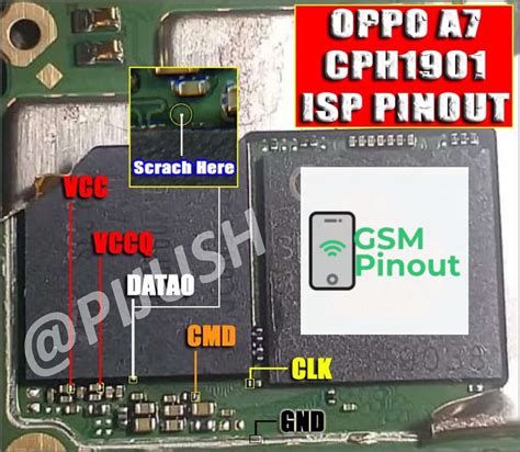 OPPO A7 CPH1901 & CPH1903 ISP PINOUT/EMMC PINOUT