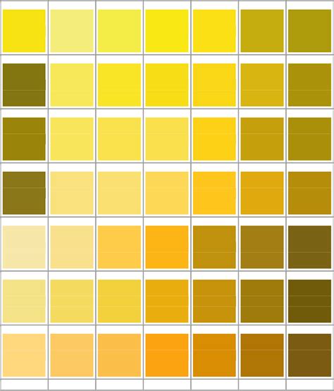 Pms Color Chart Cmyk Color Palette Yellow Pms Color Chart Pantone Images