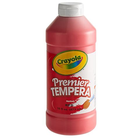 Crayola 541216038 Premier 16 oz. Red Tempera Paint