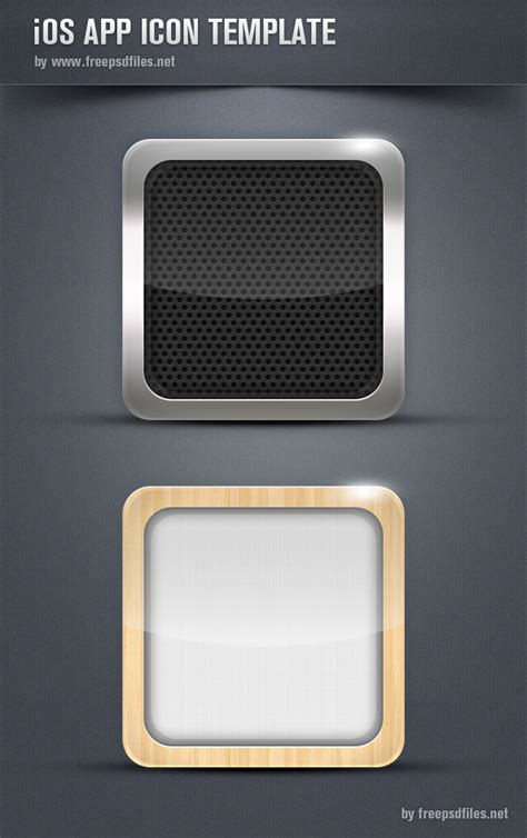 iOs App Icon Template - Free PSD Files