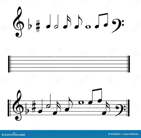 Musical Notes Symbols Set Vector Illustration | CartoonDealer.com #8228566