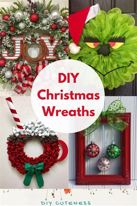 DIY Christmas Wreaths for Front Door - DIY Cuteness