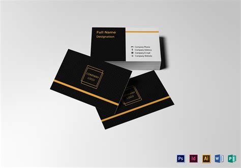 Blank Business Card Design Template in PSD, Word, Publisher ...