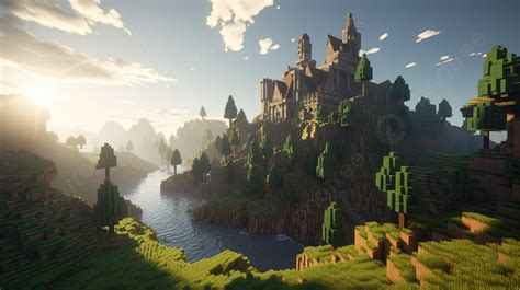 Minecraft Medieval Mountain Castle