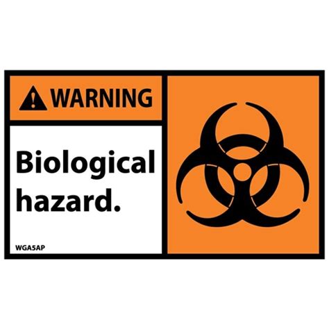 Warning Biological Hazard Label (WGA5AP)