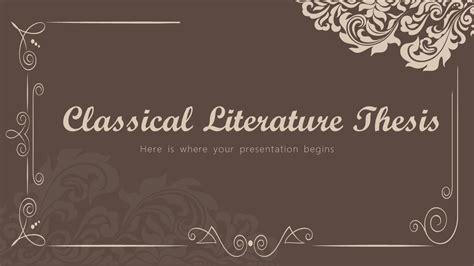 Classical Literature Thesis Powerpoint Template - GreatPPT