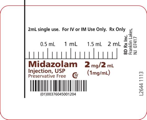 Midazolam Injection - FDA prescribing information, side effects and uses