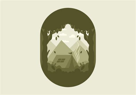 Colorful Flat illustration of outdoor camping 17661148 Vector Art at ...