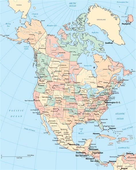 Map of North America