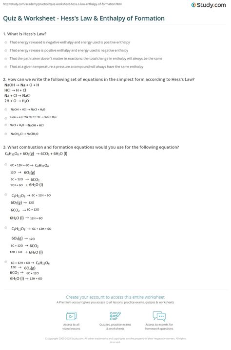 30++ Hess's Law Worksheet Answers – Worksheets Decoomo