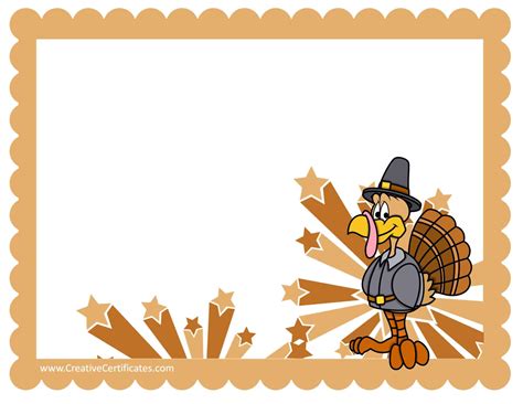 Free Thanksgiving Border Templates - Customizable & Printable