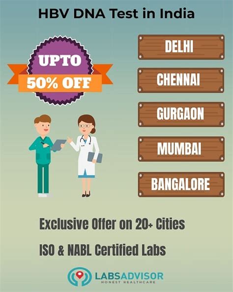 50% OFF on HBV DNA Test Cost - Starting From ₹2450 Only