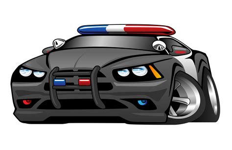 Police Muscle Car Cartoon Vector Illustration 373126 Vector Art at Vecteezy