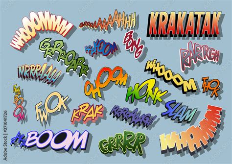 Comic Book Sound Effects, Onomatopoeia Symbols, Comics Words Stock ...