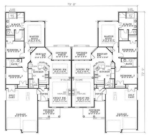 HOUSE PLAN NDG-454B | Family house plans, Duplex plans, Duplex house plans