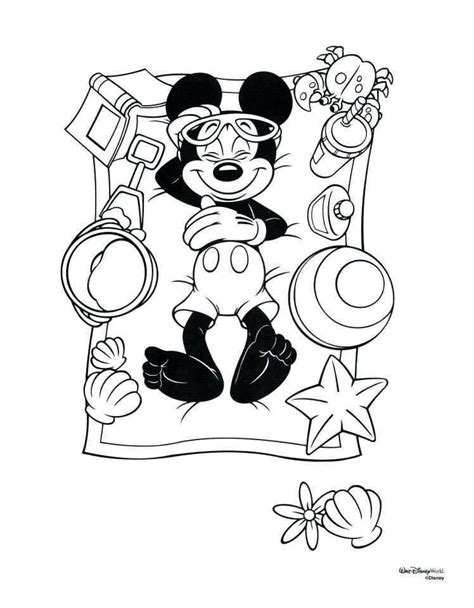 Mickey Coloring Pages Summer Coloring Pages Disney Coloring Sheets ...