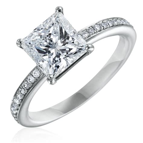 Princess Cut 2.14 Carat GIA Excellent Cut Diamond Platinum Engagement ...