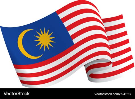 Malaysia flag Royalty Free Vector Image - VectorStock