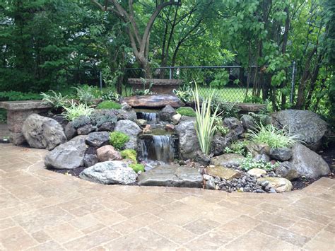 Pondless Waterfalls Water Feature, Landscape Design with Paver Patio ...