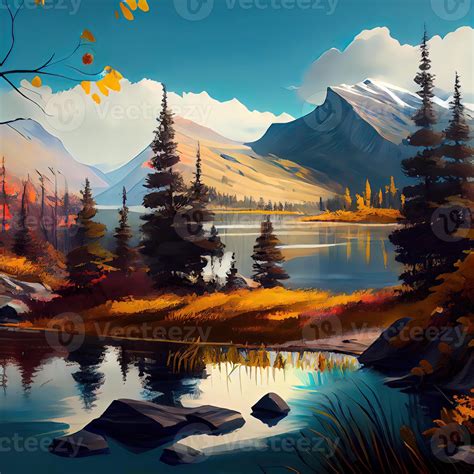 Landscape Art - Ai Generated 22416549 Stock Photo at Vecteezy