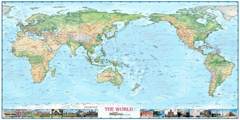 Printable World Map Pacific Centered - Printable Maps