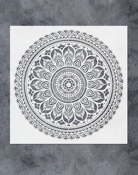 Buy GSS Designs Large Mandala Wall Art Stencil (16x16Inch) - Mandala ...