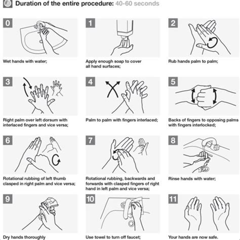 WHO Guidelines and steps how to hand rub | Download Scientific Diagram