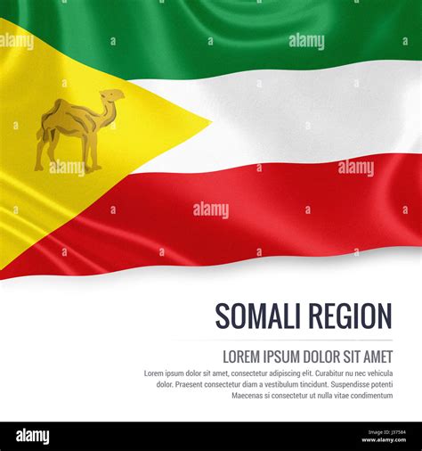 Somali Region flag. Flag of Ethiopian state Somali Region waving on an ...