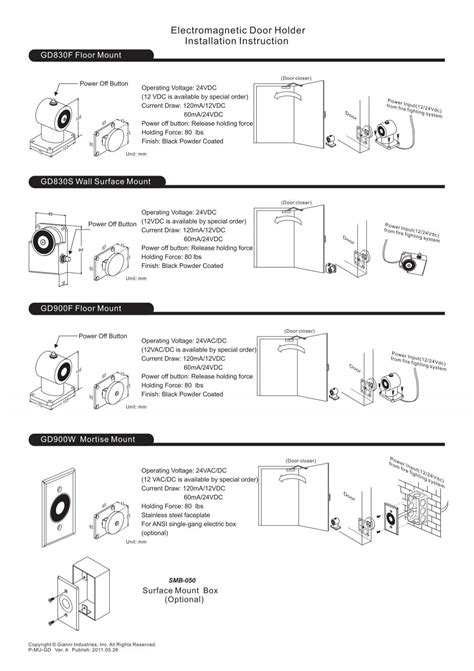 Electromagnetic Door Holder Installation Instruction - GEM,Gianni ...